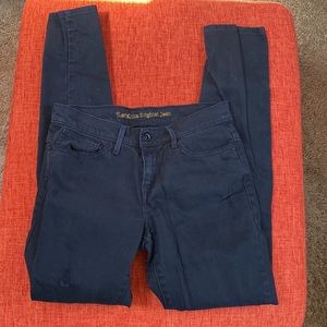 Y2K Levis Classic Black Hi Rise Skinny 632 Distressed Jeans